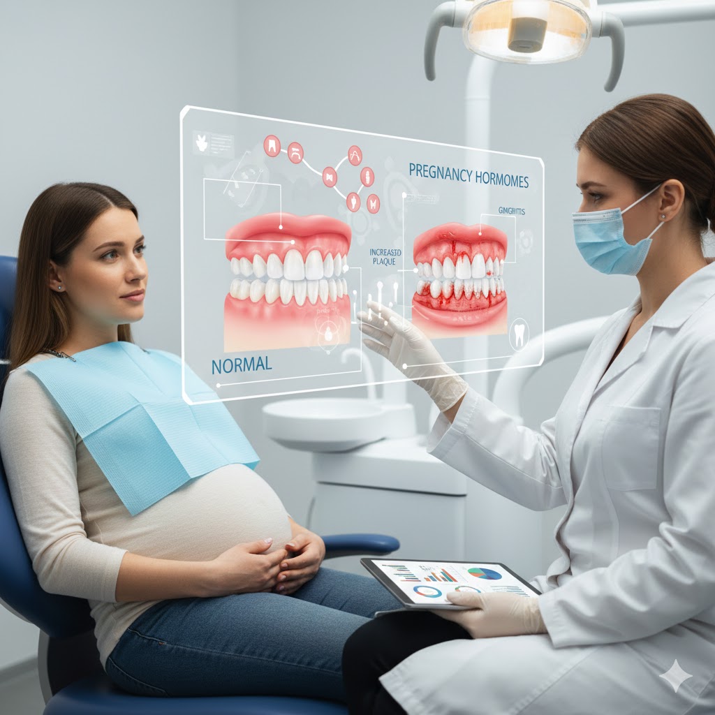 تأثیر هورمون‌ ها بر روی سلامت دهان و دندان در دوران بارداری